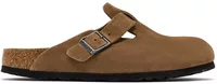 Birkenstock Boston Soft Footbed Suede Dark Tea Tonal