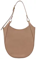 Longchamp Le Foulonné Lare Hobo Bag Biscuit