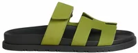 Hermes Chypre Sandal Vert Olive Suede Goatskin