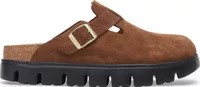 Birkenstock Boston Chunky Suede Dark Tea / Black
