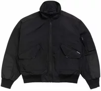 Stussy Mock Neck Flight Bomber Black