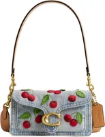 Coach Tabby Shoulder Bag 20 With Cherry Embroidery Brass/Denim