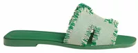 Hermes Oran Sandal Vert Jungle Box Fabric