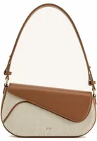 Shoulder Bag Brown Canvas