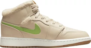 Nike Air Jordan 1 Mid Fleece Pearl White (GS)