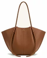 Wide Tote Bag Yellow Brown