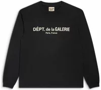 French Logo Lux L/S Tee Washed Black
