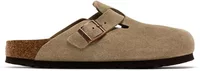 Birkenstock Boston Soft Footbed Suede Taupe (Narrow Fit)
