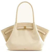 JW PEI Hana Medium Faux Suede Tote Bag Off White