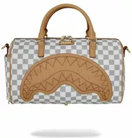Sprayground Embossed Cream Check Mini Duffle Multicolor