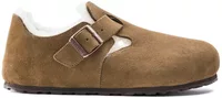 Birkenstock London Shearling Suede Dark Tea