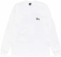 Basic Stussy LS Tee White