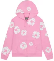 Denim Tears Cotton Wreath Zip Hoodie Pink