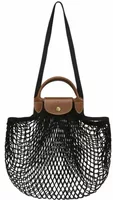 Longchamp Le Pliage Filet L Mesh Bag Black