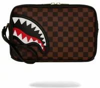 Sprayground Sawtooth Sharks In Paris Toiletry Brick Brown