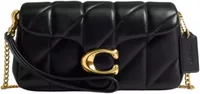 Coach Tabby Chain Crossbody Bag 19 With Quilting Brass/Black
