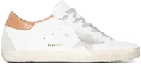 Golden Goose Super-Star Ice Gray Suede Star Light Brown Heel Tab (W)