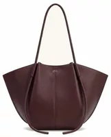 Wide Tote Bag Deep Burgundy