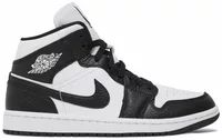 Nike Air Jordan 1 Mid Split Black White (W)