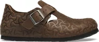 Birkenstock London Single Strap Natural Leather Embossed Carafe