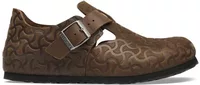 Birkenstock London Single Strap Natural Leather Embossed Carafe