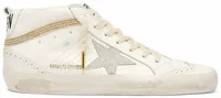 White Leather Beige Suede Star Swarovski Crystals (W)