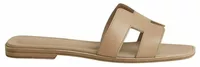 Hermes Oran Sandal Camel Box Calfskin Leather