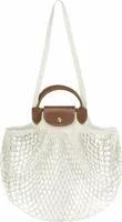 Longchamp Le Pliage Filet L Mesh Bag Ecru
