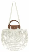 Longchamp Le Pliage Filet L Mesh Bag Ecru