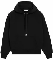 Embossed Ami De Coeur Cotton Hoodie Boxy-Fit Black