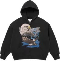 Supreme x MM6 Maison Margiela Eagle Zip Up Hooded Sweatshirt Black