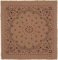 Cashmere Bandana Hachiko Camel Bordeaux