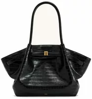 JW PEI Hana Medium Tote Bag Black Croc