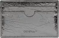 Off-White Jitney Simple Lamina Card Case Silver