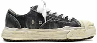 Maison Mihara Yasuhiro Hank OG Sole Bleach-Wash Denim Canvas Low Black