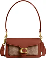 Coach Tabby Shoulder Bag 20 In Signature Canvas Brass/Tan Caramel