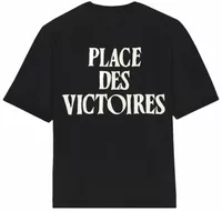 Printed Cotton Place Des Victoires T-Shirt Black/White