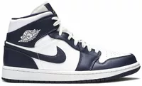 Nike Air Jordan 1 Mid White Metallic Gold Obsidian