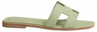 Hermes Oran Sandal Vert De Mer Box Calfskin Leather