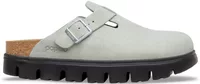 Birkenstock Boston Chunky Suede Pure Sage / Black