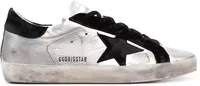Super-Star Leather Metallic Silver Black Star (W)