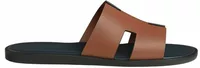 Hermes Izmir Sandal Gold Navy Smooth Calfskin Leather
