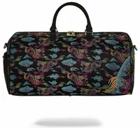 Sprayground Embroidered Dragons Duffle Black