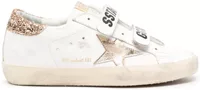 Golden Goose Old School Gold Laminated Star Gold Glitter Heel Tab (W)
