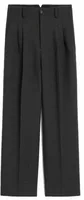 High-Waisted Carrot-Fit Wool Trousers Carbon Grey