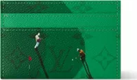 Louis Vuitton Double Card Case Green