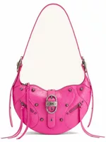 Crushed Shoulder Bag Bright Pink