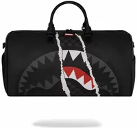 Sprayground Center Rip Revealing Gray Check Mini Duffle Grey