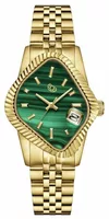 Laarvee Fluted Bezel Gold Malachite