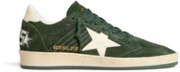 Golden Goose Ball Star Green Suede White Leather Star Green Heel Tab (W)